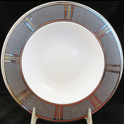 BRAIDED ELEGANCE Rim Soup Bowl 8.2'' by LENOX Bone China NEW NEVER USED made USA