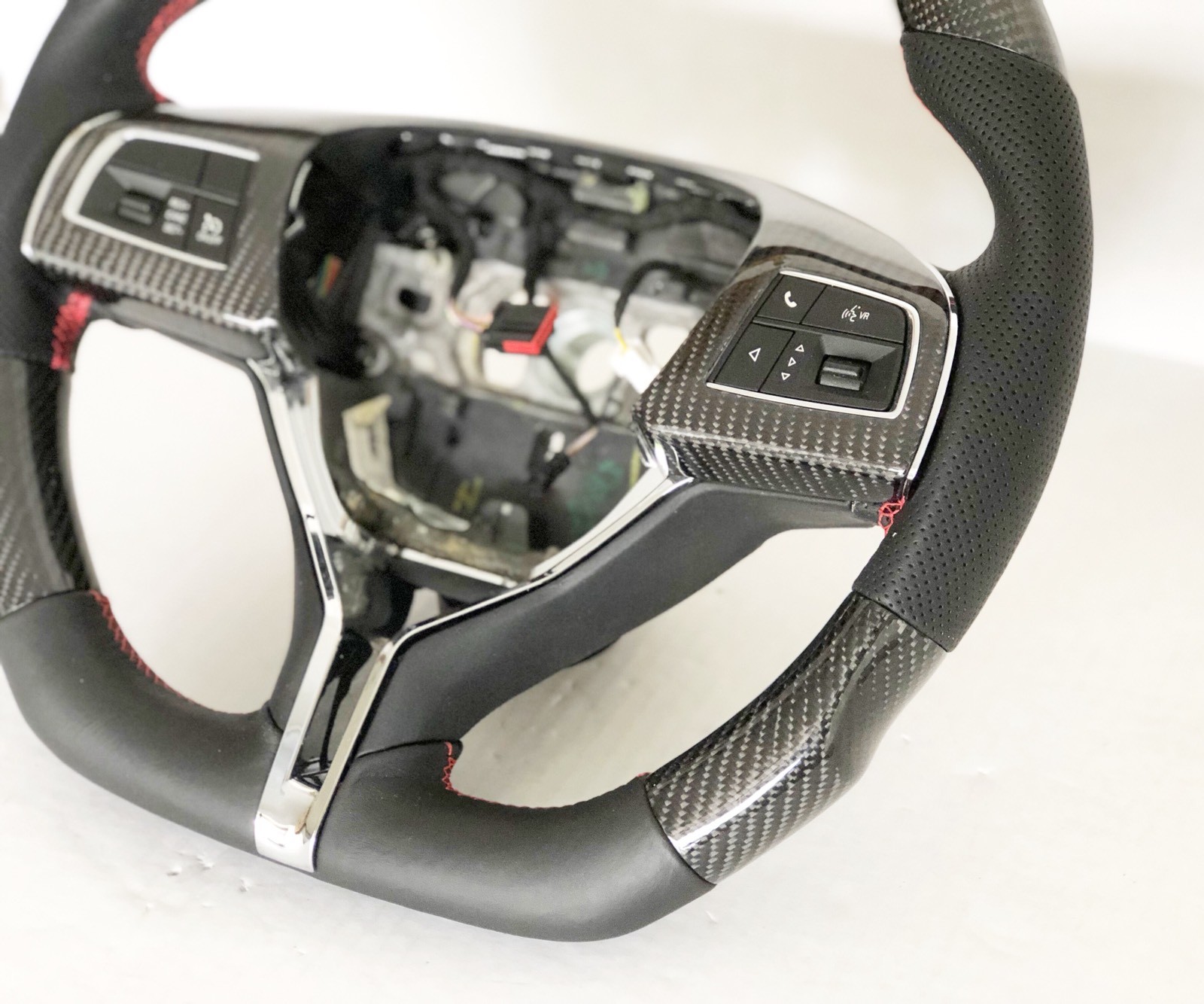 OEM NEW MASERATI GHIBLI QUATTROPORTE LEVANTE CARBON FIBER RED STEERING WHEEL