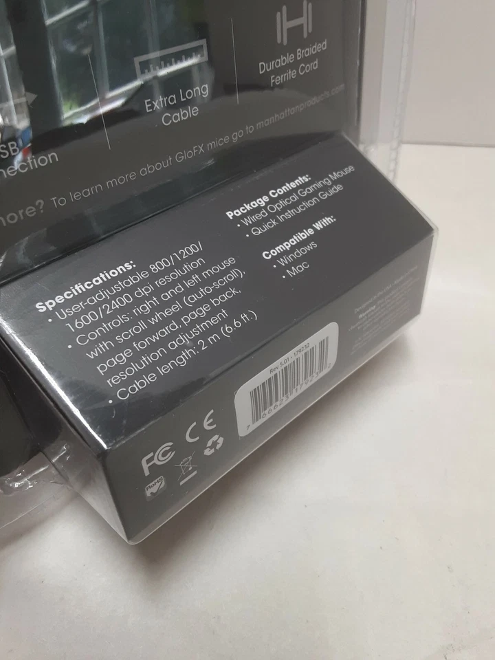 Wired Optical Windows/Mac GloFX LED Gaming Mouse Adj dpi /6 Button+LCD Clean Kit - Image 4 of 4