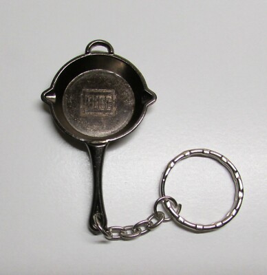 Small PUBG Frying Pan Enamel Metal Alloy KEY CHAIN Ring Keychain NEW