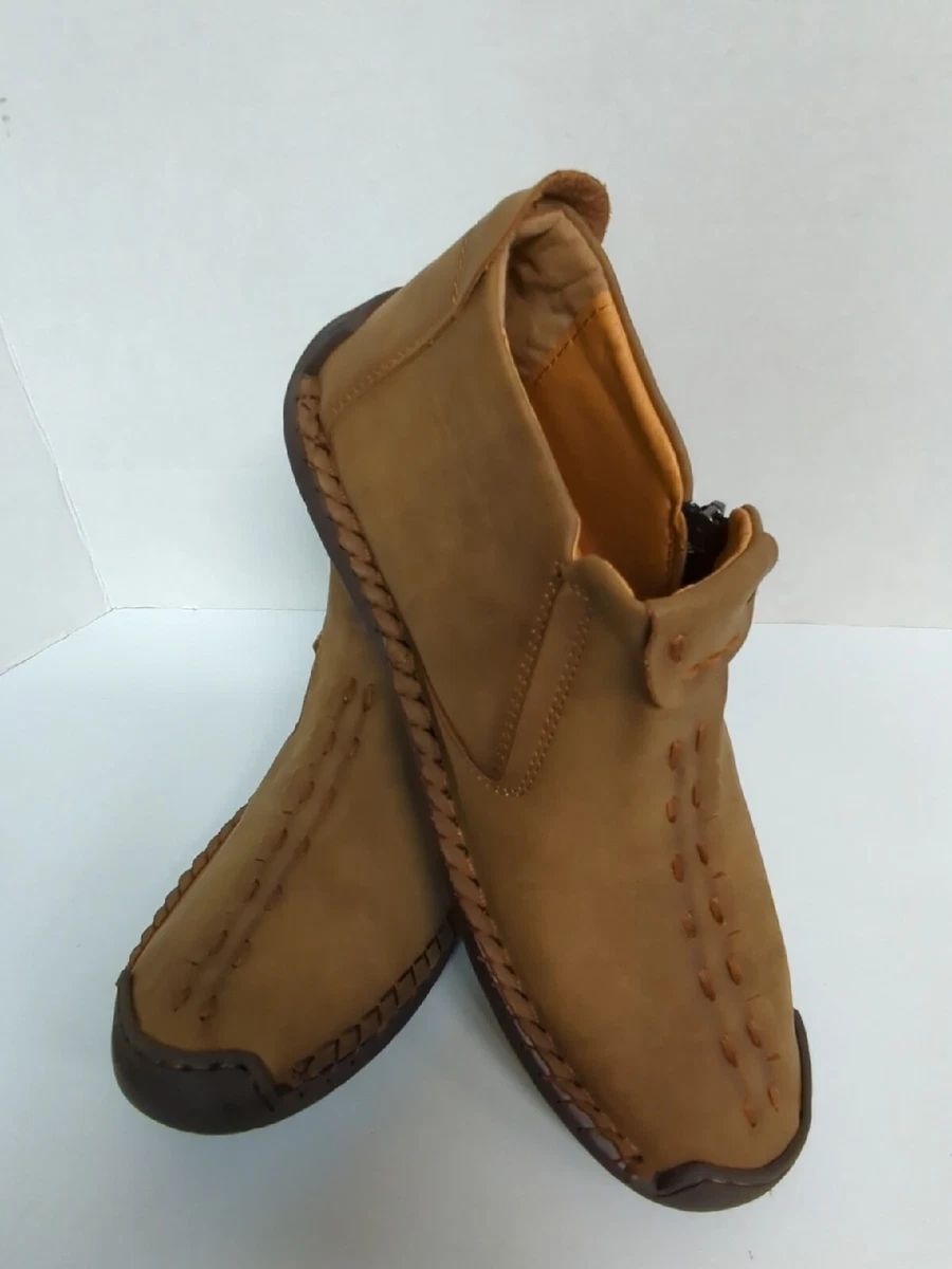 Menico Sport Ladies Brown Leather Moccasin Stitched Shoes Size 10