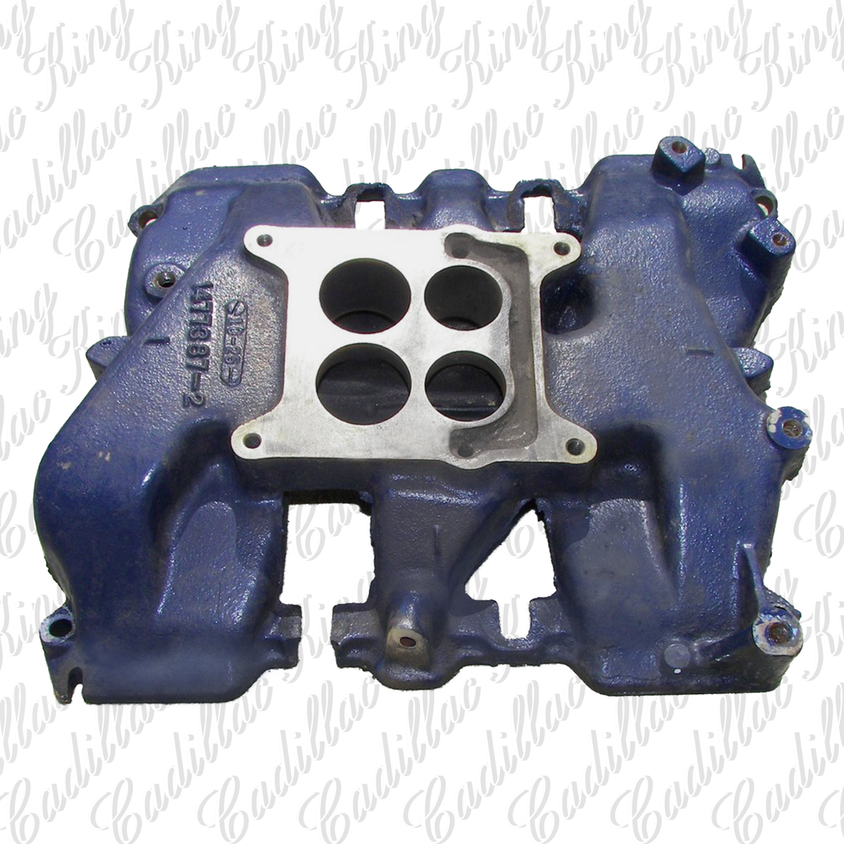 65 Cadillac Intake Manifold 1477387 Sandblasted & Painted crack