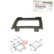 8974233190 Genuine Part Front Console Frame Glove Box Isuzu Dmax 2012-2019