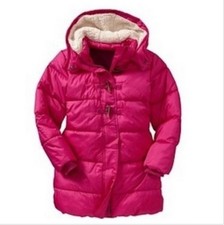 Old Navy Girl's Long Frost Free Toggle Coat Jacket With Sherpa Lined Hood XL 14