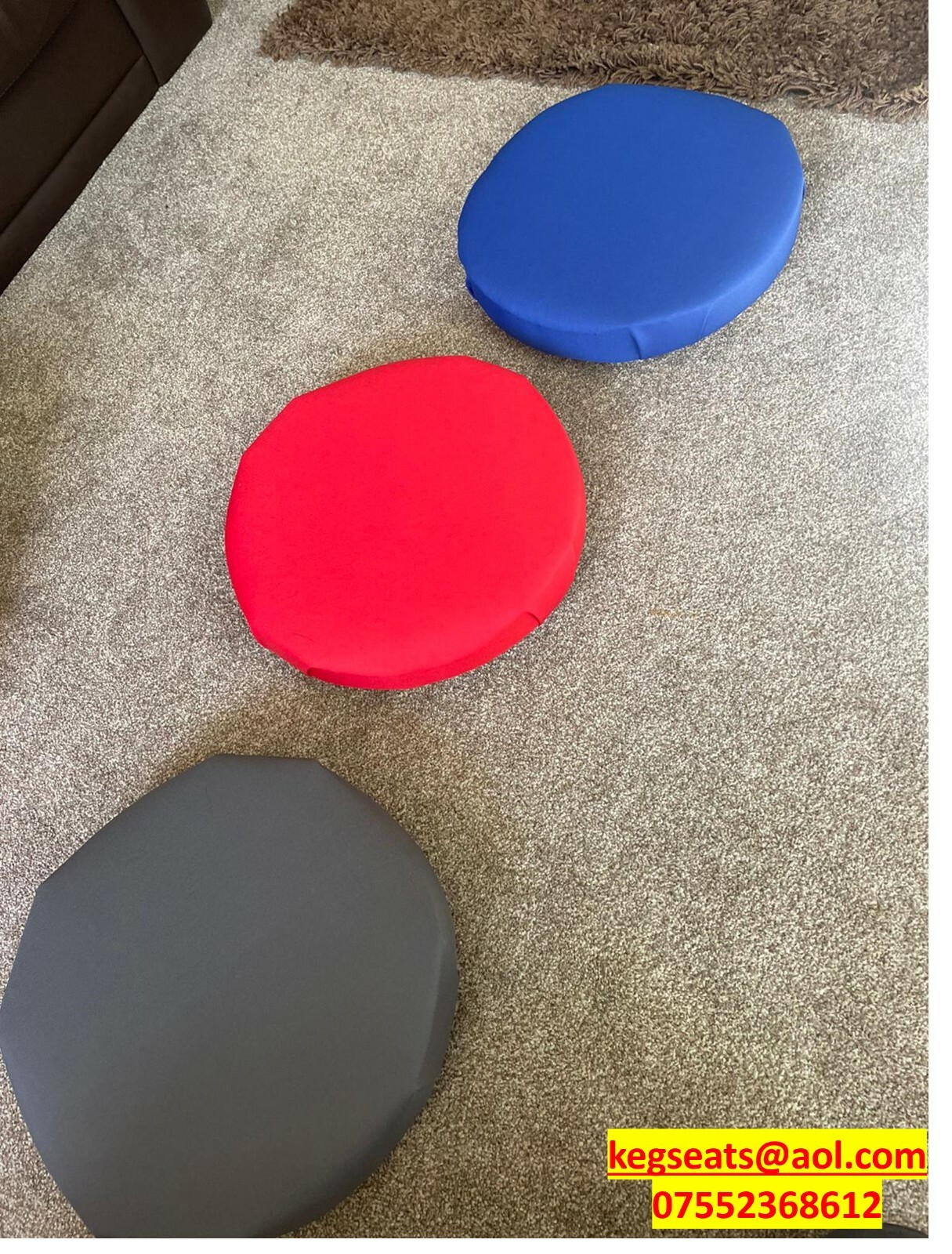 Keg Seats for beer kegs 11 gall / 50 litre different colours materials