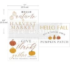 New! Redesign With Prima "Fall Festive" Middy Decor Transfer, Fall Decal, Autumn