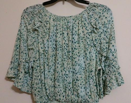 KAARI BLUE MEDIUM AQUASPOT RUFFLED CLASSY EASTER DRESS SCALLOPED NEW - Picture 4 of 9