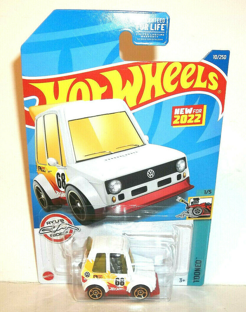2022 HOT WHEELS 1:64 HW TOONED 1/5 WHITE TOONED VOLKSWAGEN GOLF