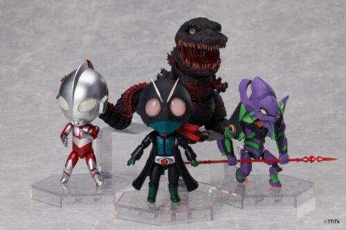 ShinJapan Heroes Universe Eva Ultraman Kamen Rider Figure 4 set/Round One Limied - Picture 2 of 4