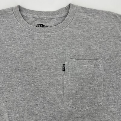 Key Pocket T-Shirt - Gray Work Shirt - Mens 2XL Tee - EUC