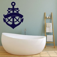 Vinyl Decal Wall Sticker Wheel Anchor Sea Ocean Nautical Decor n994 