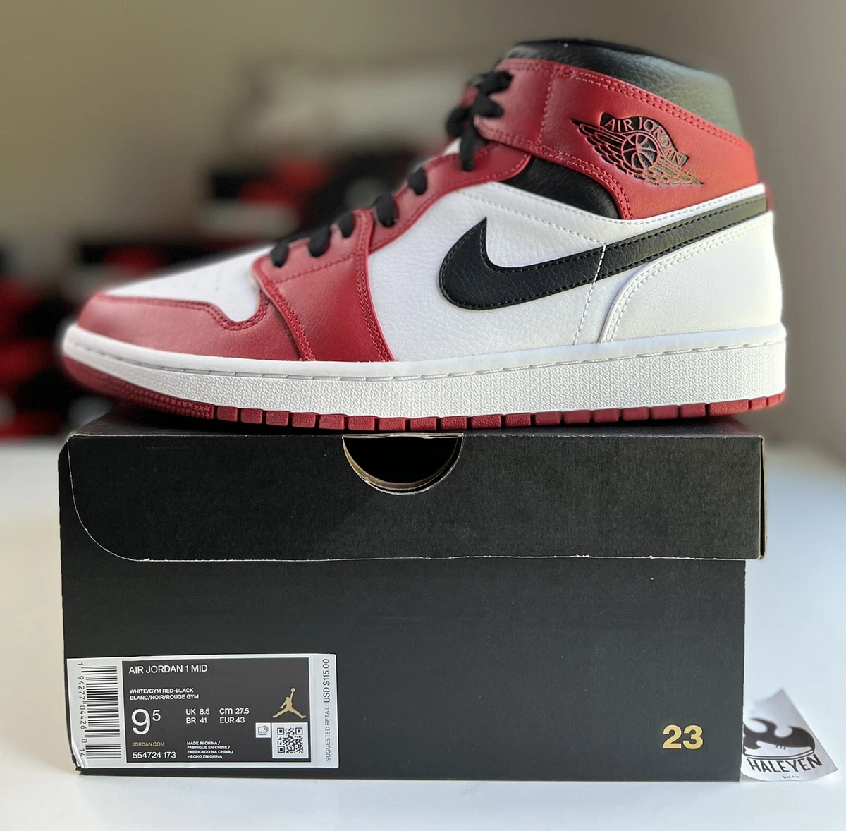 NEW Nike Air Jordan 1 Mid Chicago 2020 | Men's Size 9.5 | 554724-173