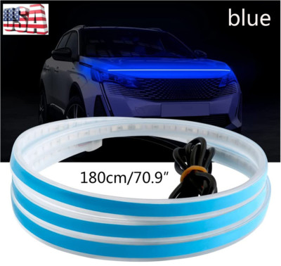 Car Auto LED Decorative Atmosphere Ambient Lamp Hood Daytime Running Light Strip