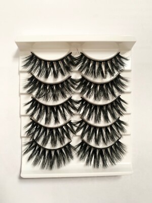 Box mit 38 Streifen 100 % Nerz Flirty HD Wimpern, 5 Paar pro Packung, schwarz + kostenloser Versand
