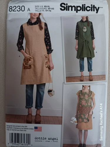 Simplicity Pattern 8230 Misses' Apron Dresses Reversible Tabard Sizes XS-XL