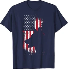 German Shepherd American Flag USA Patriotic Dog Unisex T-Shirt