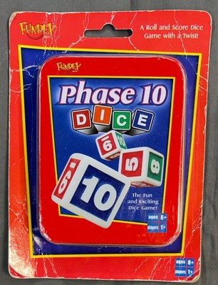 Classic 2002 Fundex Fames Phase 10 Dice. Brand New in Package!