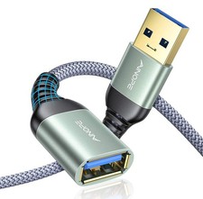 AINOPE 2 Pack USB Extensions Cable High Speed 3.0 3.3FT 6.6FT, Grey