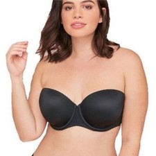 Cacique Lane Bryant Women's Strapless Lightweight Multi-way Bra 44C Black