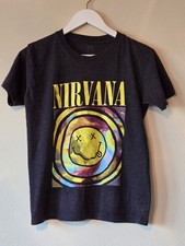Nirvana T-Shirt Size Womens Size Small Tie-Dye Logo Smiley Face Logo