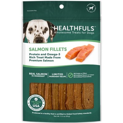 Salmon Fillet Dog Treats, 3.5oz - Natural Flavor - Fit for All Dogs