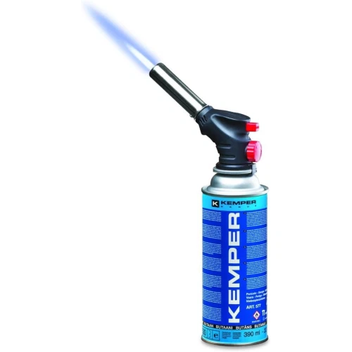 CANNELLO BRUCIATORE TORCIA SALDATORE GAS + 1 CARTUCCE GAS 227 KEMPER - Immagine 2 di 4