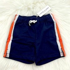 Janie and Jack Baby Athletic Shorts - Navy/Orange/White - 12-18 Months - NWT