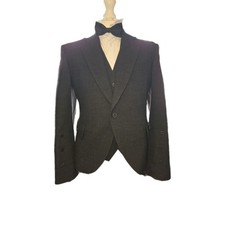James Campbell - Anthrazitgraue Arrochar Tweed Jacke & Weste Made In Scotland