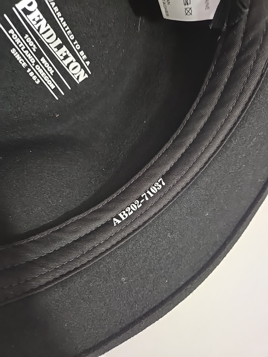Pendleton 100% Wool Western Outback Hat Black Siz… - image 11