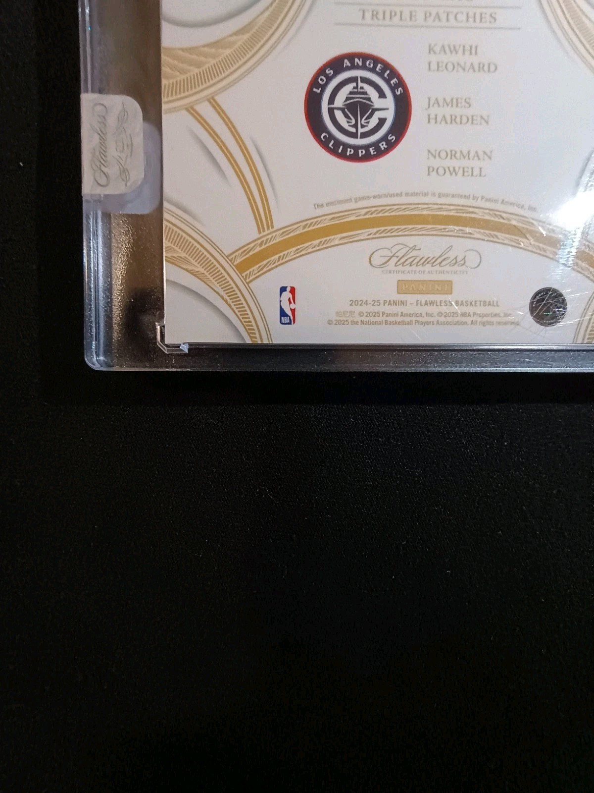 flawless triple patch NBA logoman KAWHI LEONARD JAMES HARDEN NORMAN POWELL #3/5 view 8
