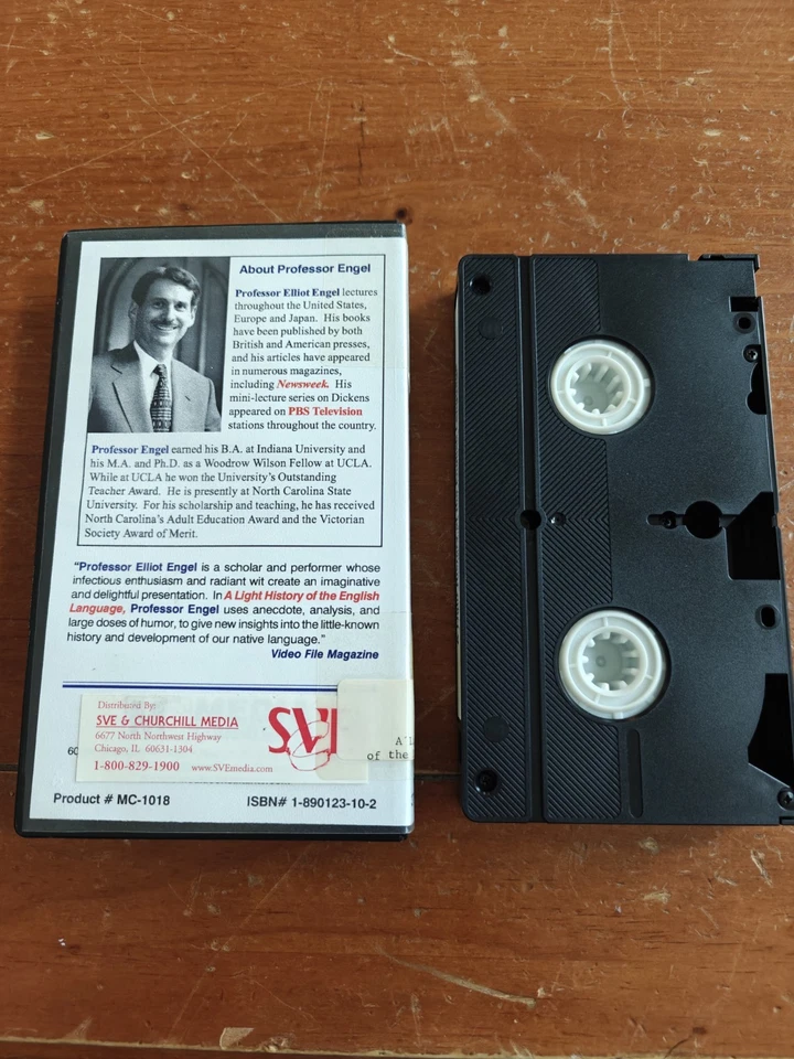 A Light History of the English Language (Prof. Elliot Engel) (VHS, 1997) RARE - Image 2 of 2