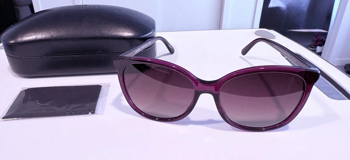 COACH Purple Marble Cat-Eye Sunglasses luspl02546_3d.jpg main image 2