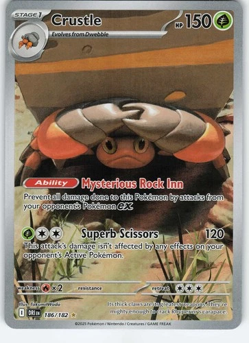Crustle - 186/182 Illustration Rare Holo SV10: Destined Rivals NM Pokémon