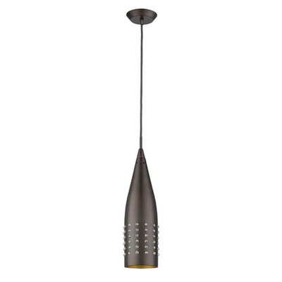 Acclaim Lighting Prism Single Light 3'' Wide Pendant with Metal Shade Bronze