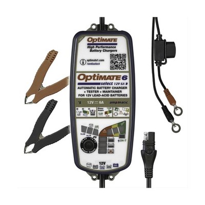 Optimate 6 Select - 12V 6A, TM-371, 9-Step Gold Series Battery Saving Charger...