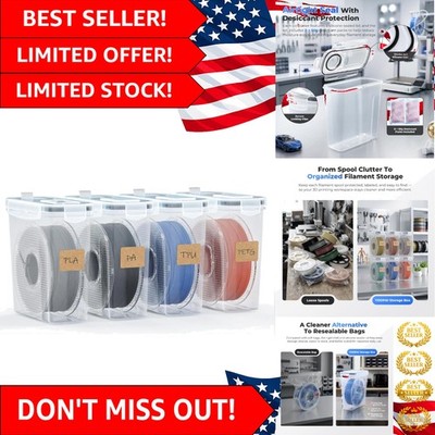Durable Dust & Water Resistant Filament Storage Boxes - Ideal for 3D Printers