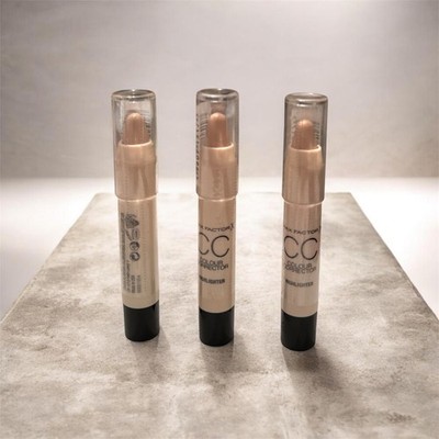 3x Max Factor CC Colour Corrector Highlighter Champagner   je 3 ml   Neu