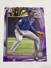 2022 Bowman Baseball Purple Pattern #/199 - Cristian Hernandez - Chicago Cubs
