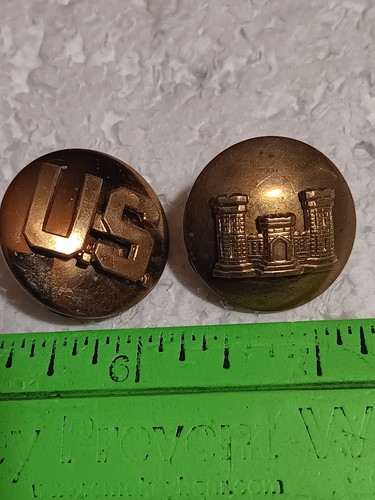 ARMY ENLISTED COLLAR DEVICE: U. S. And Engineer- Domed (20-1141)