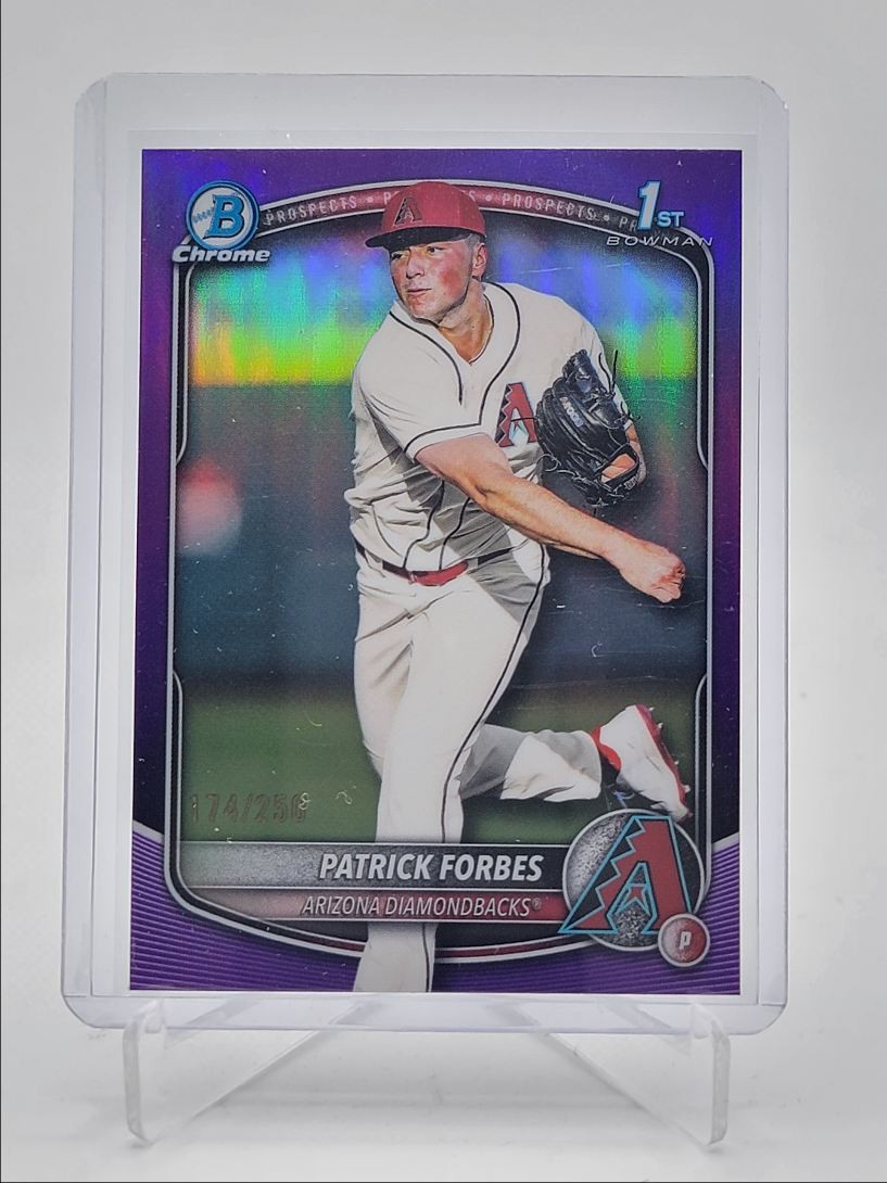 PATRICK FORBES 2025 BOWMAN CHROME DRAFT 1ST PURPLE REFRACTOR /250 Q6320