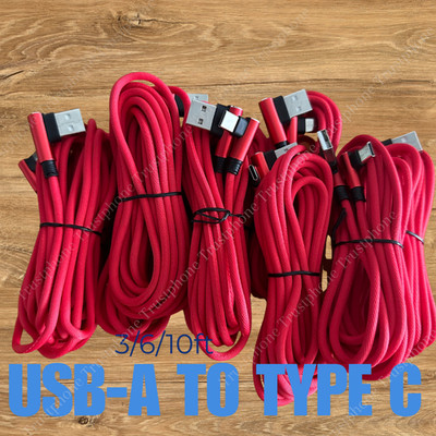 90 Degree Elbow USB-A To Type C Cable Charger Cord For Samsung iPhone16e 17 Lot