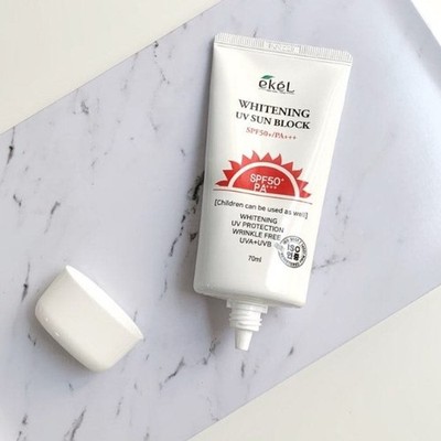 EKEL Whitening UV Sunblock 70ml SPF50+ PA+++ Sonnenschutz Koreanische Kosmeti...