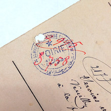 Rare 1888 Egyptian Document Watermark Public Works Ministry Voirie French stamp