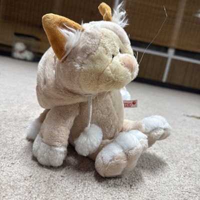 NICI Snow Cat Hoodie Ultrafluffy Plush 18  White Cream Hat 2012 New 