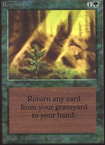 [1x] Regrowth Played, English Unlimited Edition MTG Magic