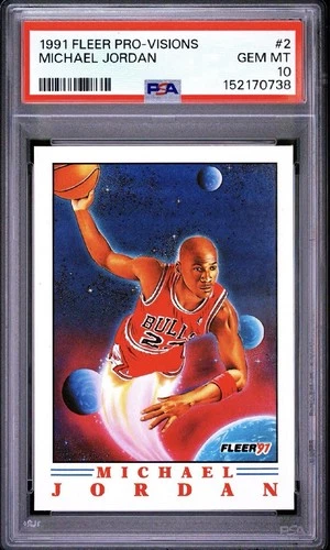 1991-92 Fleer Michael Jordan Pro Visions #2 Bulls PSA 10 GEM MINT