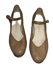 Womens LEATHER Mary Jane Strap Capezio Tele Tone TAP Dance Shoes Bailey's Sz 9