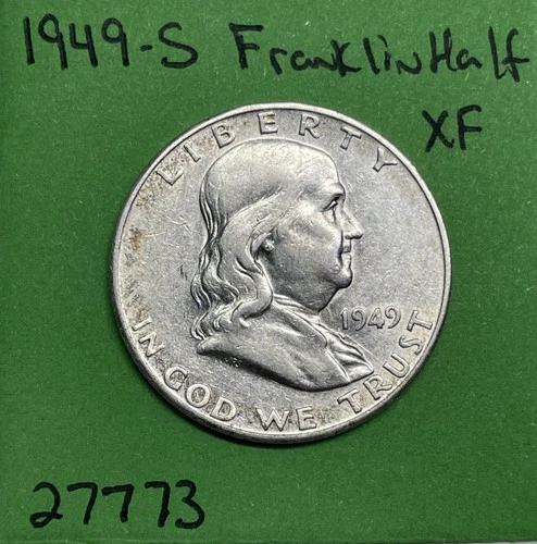 1949-S Franklin Half Dollar 50c Xf Extra Fine US Coin