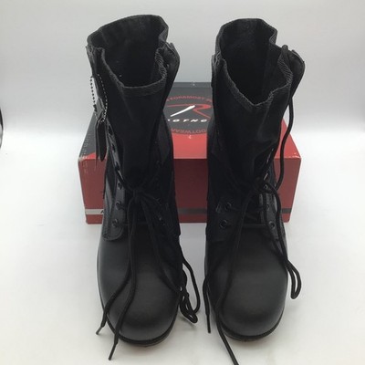 Rothco 5081 GI Type Jungle Boot‎ Black Leather Canvas Tactical Combat Mens 11R Rothco GI Style Jungle Boots - Military Boots for Adults and  main image 2