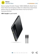 Baseus Portable Charger 100W 20000mAh, Blade Travel Power Bank Fast Charging!